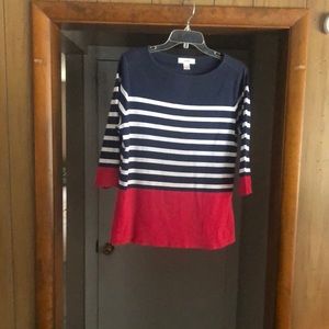 Christopher and Banks women’s red, white, and blue top. Size X